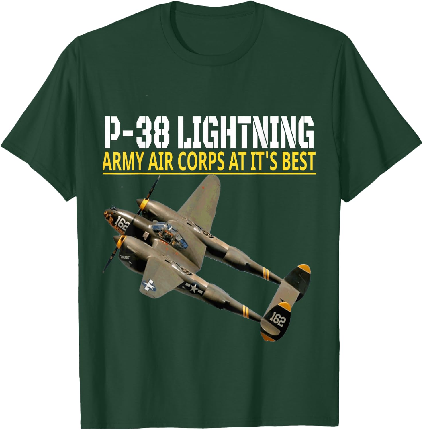 The P-38 Lightning. Army Air Corps aviation at its best. T-Shirt - T-Shirt | Forest