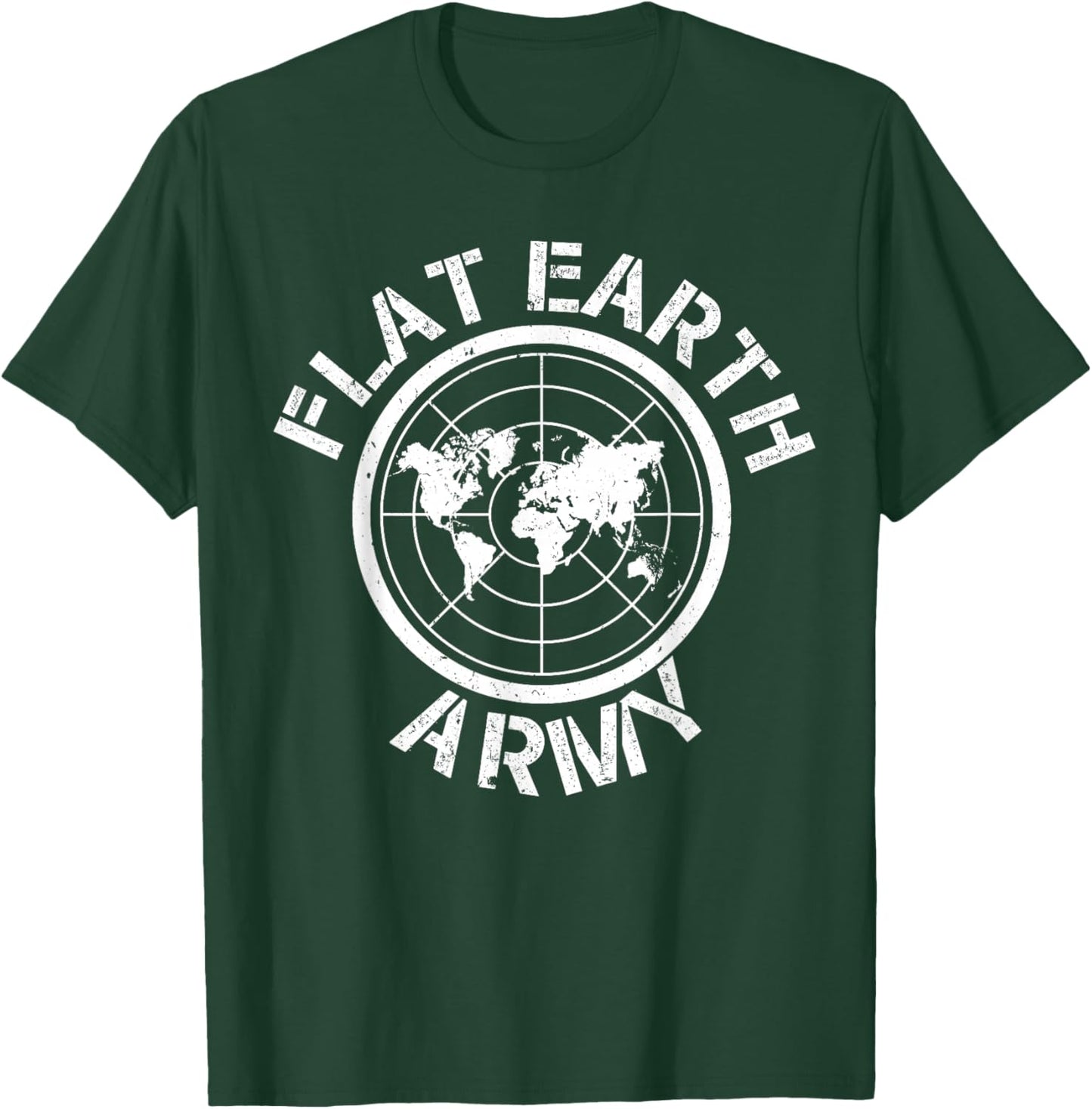 Flat Earth Army Vintage Flat Earther Theory T-Shirt - T-Shirt | Forest