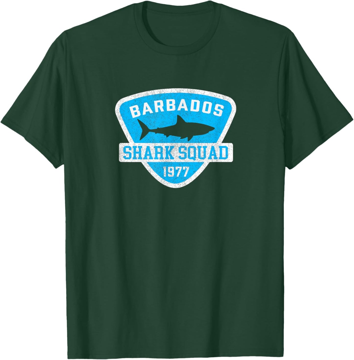 Barbados Shark Souvenir Boys Vintage Beach T-Shirt - T-Shirt | Forest
