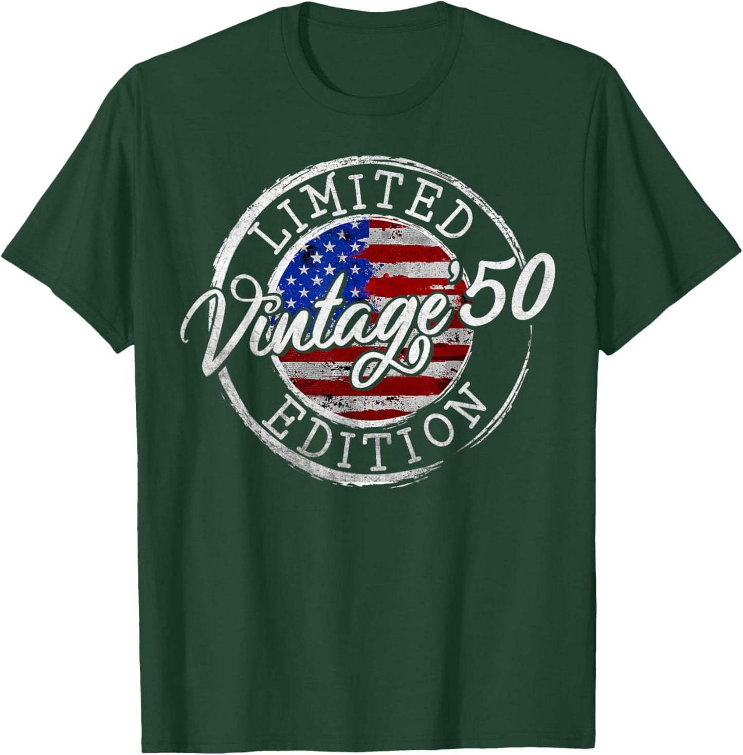 Vintage 1950 American USA Flag 74th Birthday 74 Year Old T-Shirt - T-Shirt | Forest