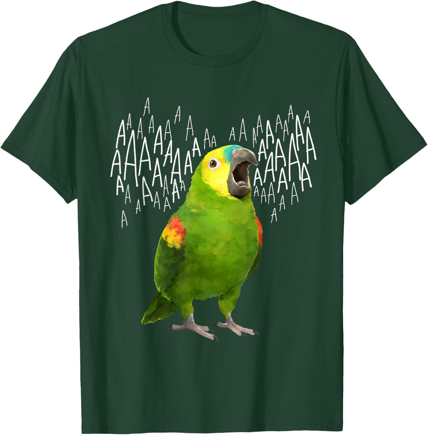 Screaming Amazon Parrot T-Shirt - T-Shirt | Forest