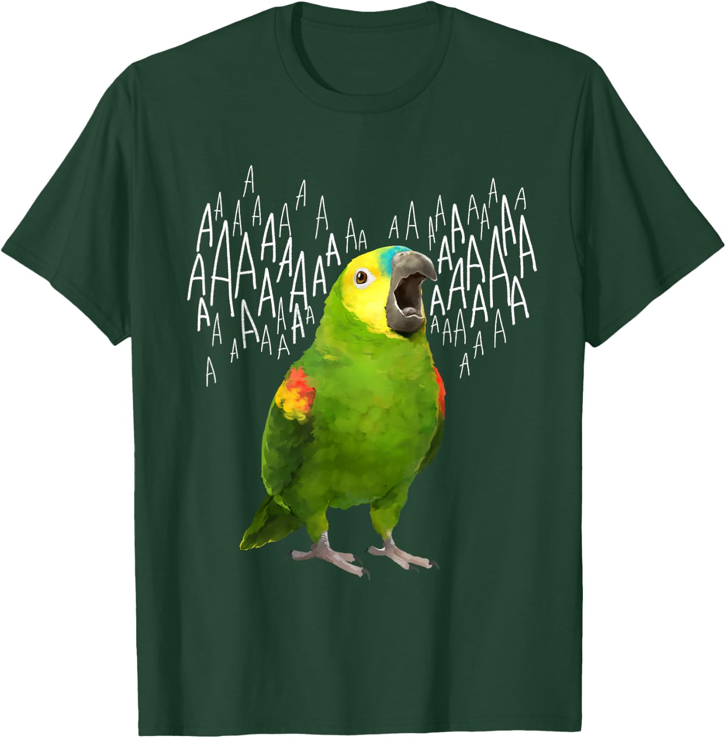 Screaming Amazon Parrot T-Shirt - T-Shirt | Forest