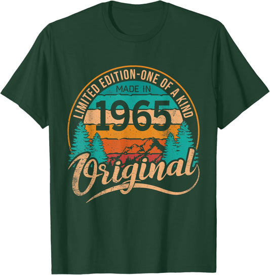 Made In 1965 Original Birthday Limited Edition One Of A Kind T-Shirt - T-Shirt | Forest