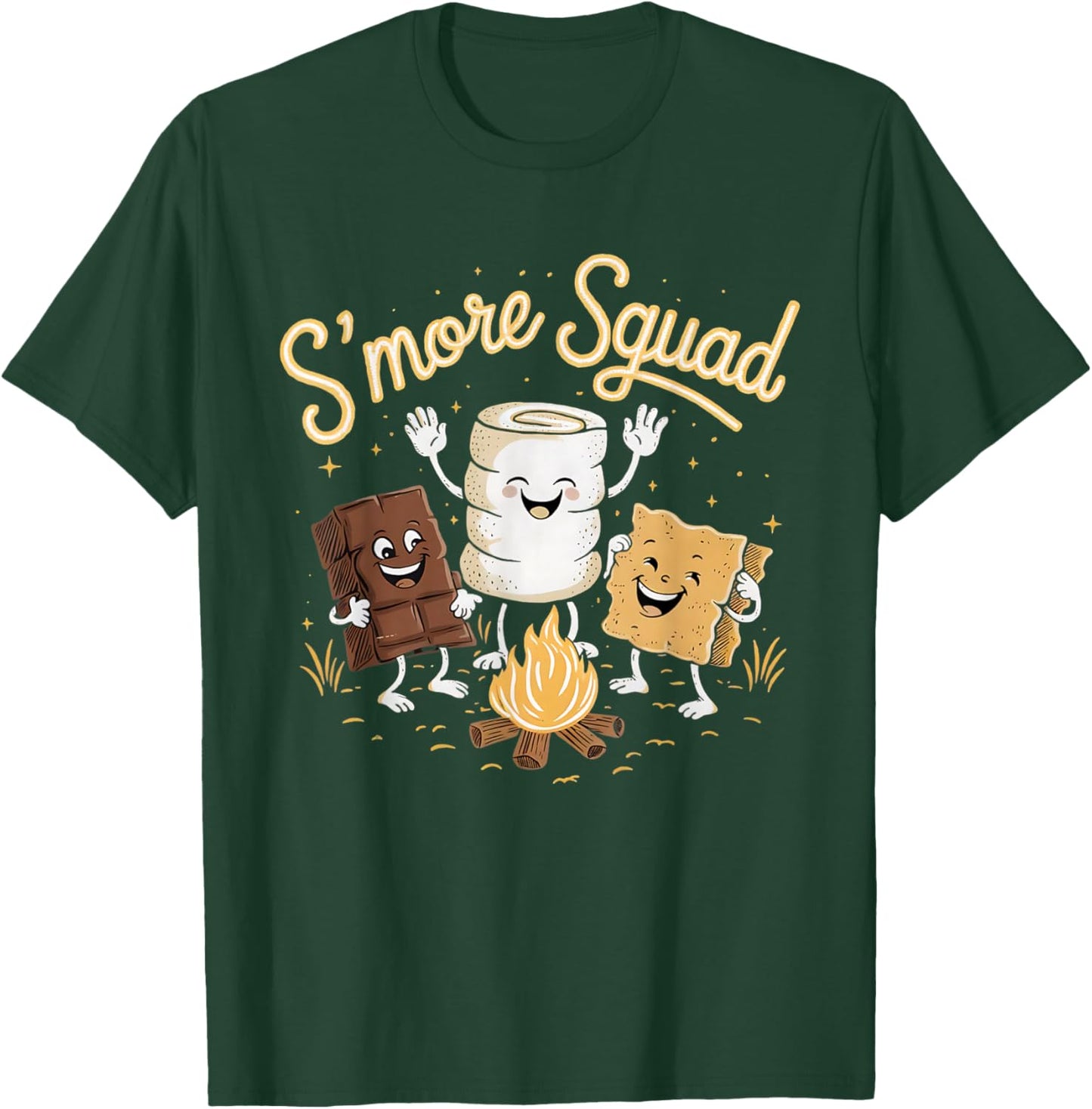 Smore Squad Camping Campfire Chocolate Marshmallow S'mores T-Shirt - T-Shirt | Forest