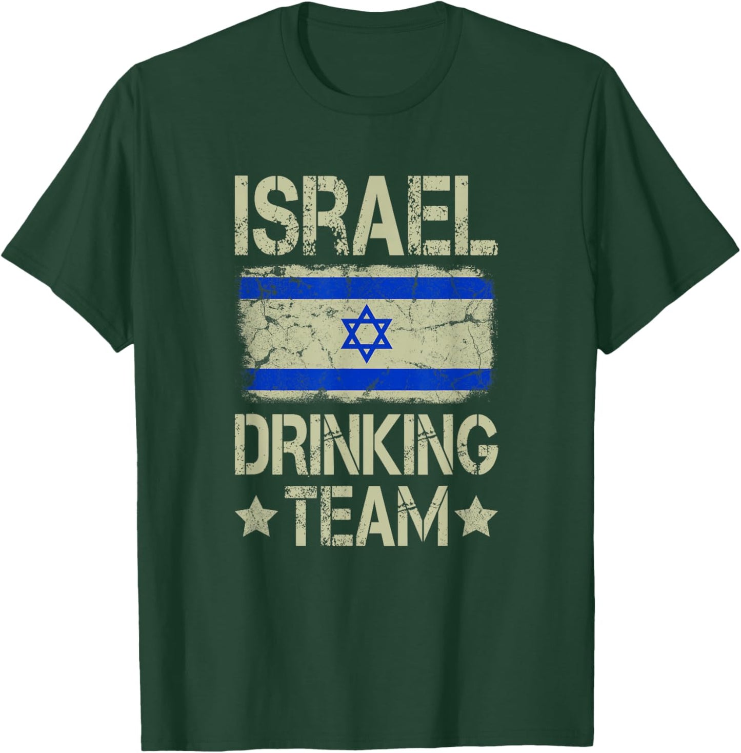 Israel Drinking Team Israeli Flag Funny Drinking T-Shirt - T-Shirt | Forest