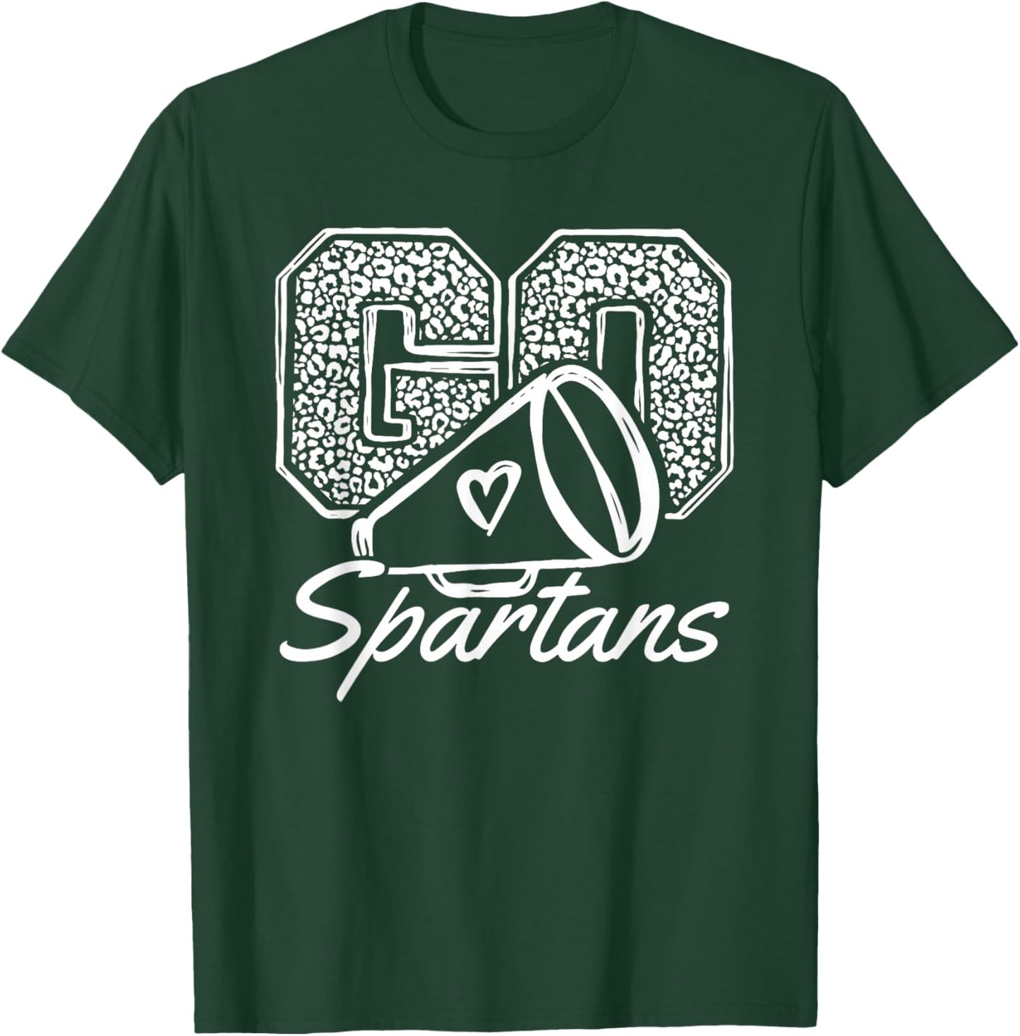 Go Cheer Spartans Sports Name Gifts Men Women Boy Girl T-Shirt - T-Shirt | Forest