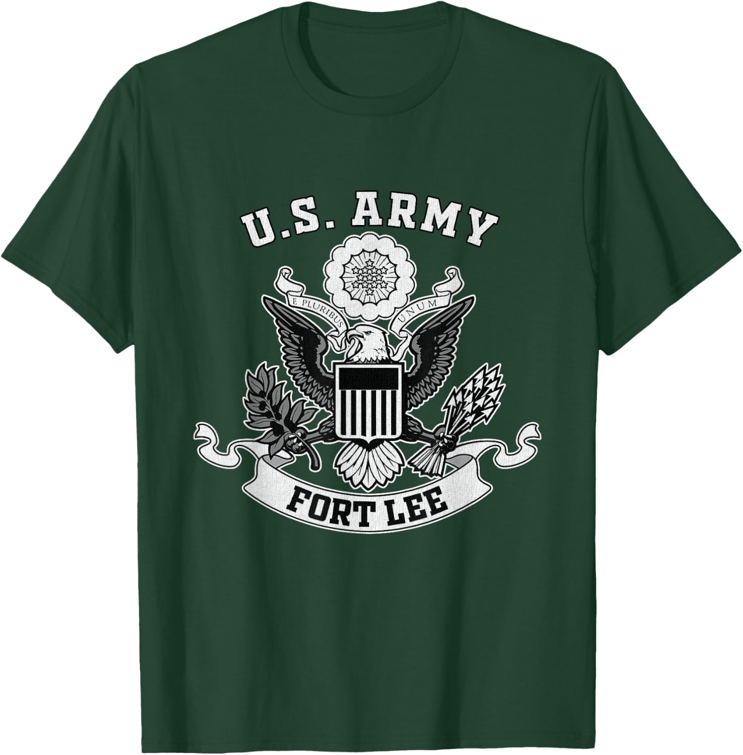 Fort Lee Virginia Military Base Eagle Emblem Vintage Gifts T-Shirt - T-Shirt | Forest