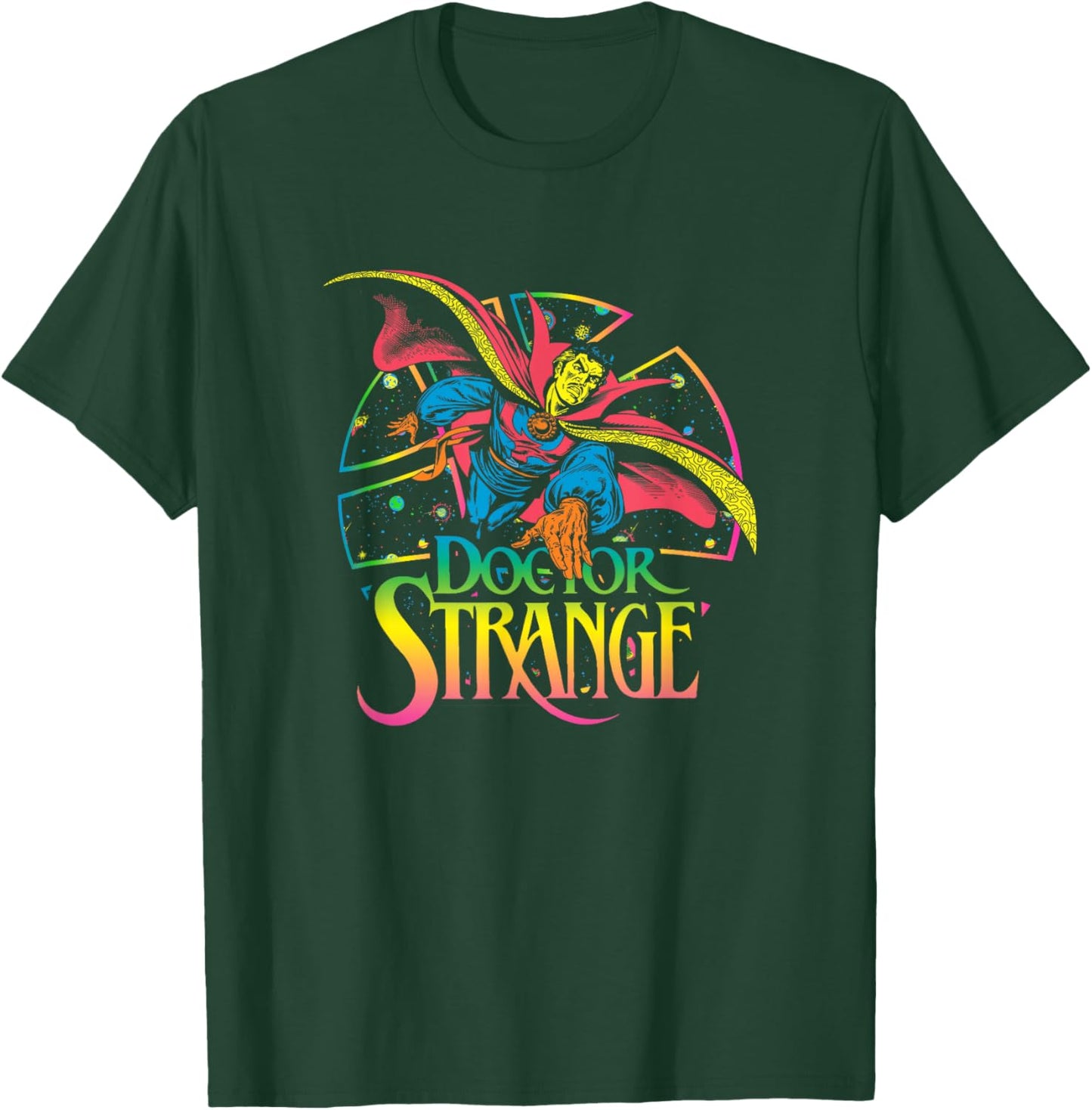 Marvel Comics Retro Classic Dr. Strange Colorful Retro Space T-Shirt - T-Shirt | Forest