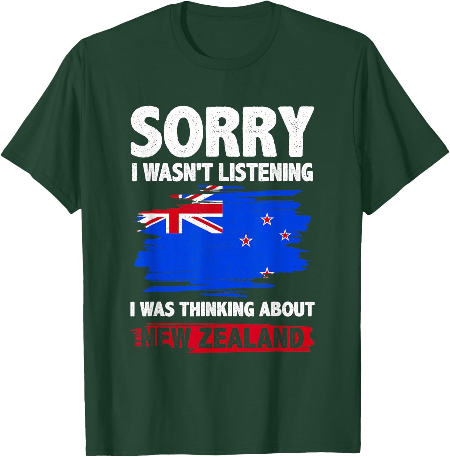 New Zealand Map Flag Kiwi T-Shirt - T-Shirt | Forest