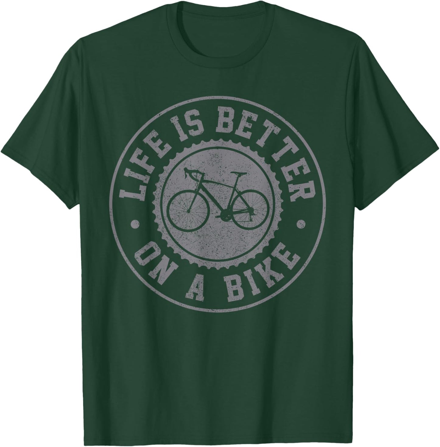 Bicycle Road Bike Cycling Road Cyclist Cyclist Gift T-Shirt - T-Shirt | Forest