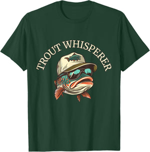 Fishing Fun Adventurous Trout Whisperer T-Shirt - T-Shirt | Forest