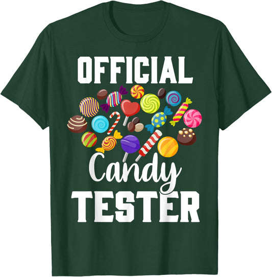 Official Candy Tester Halloween Costume Boys Girls Kids T-Shirt - T-Shirt | Forest