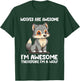 Cute Wolves Are Awesome I'm Awesome Therefore I'm a Wolf T-Shirt - T-Shirt | Forest