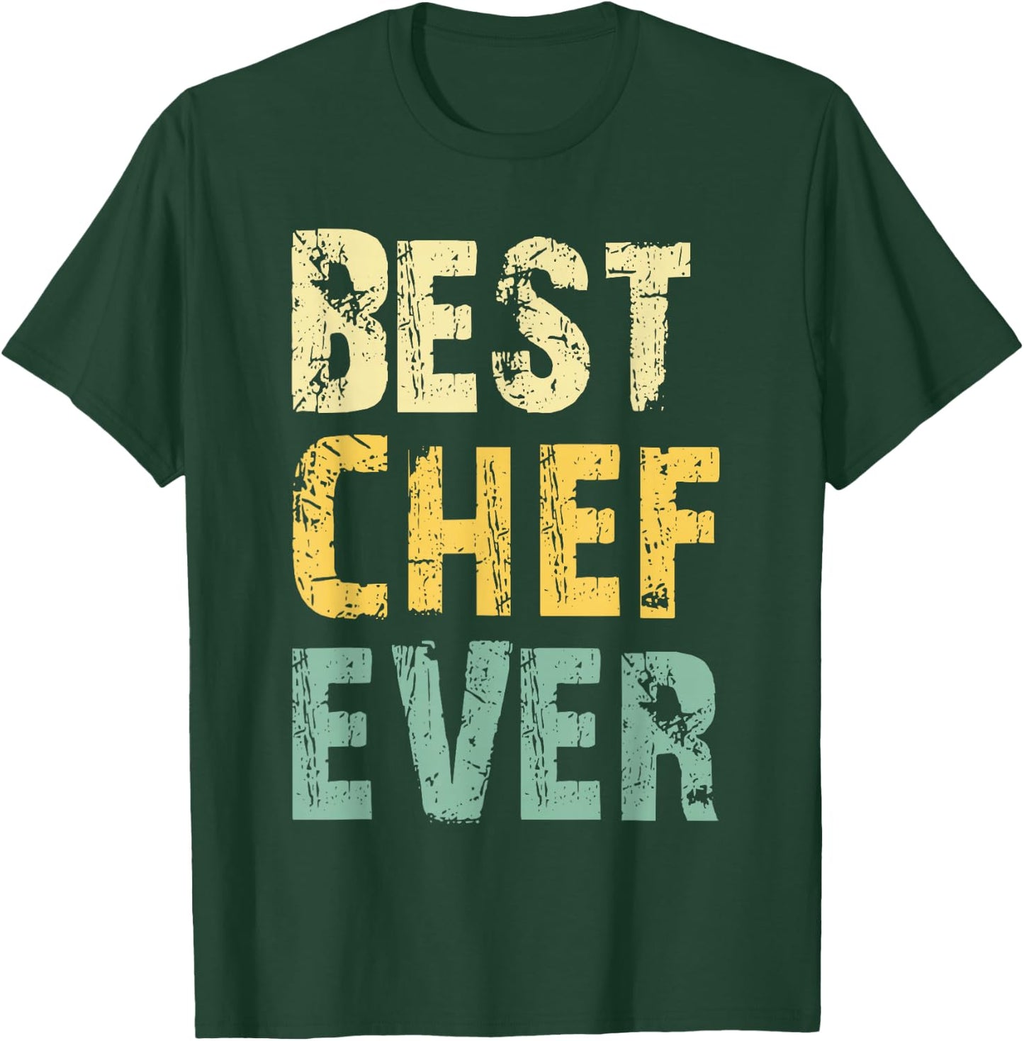 Best Chef Ever Cooking Retro Vintage Gift Christmas T-Shirt - T-Shirt | Forest