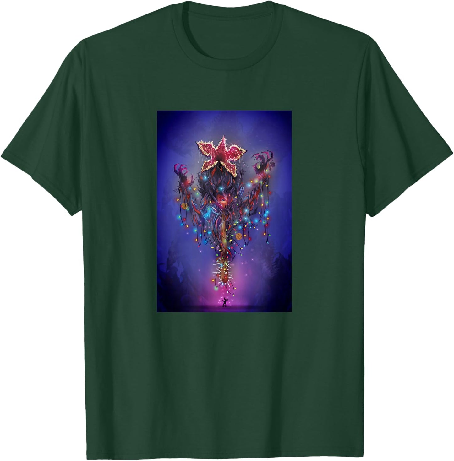 Stranger Things Demogorgon Christmas Lights T-Shirt - T-Shirt | Forest