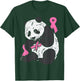 Panda Bear Pink Ribbon Breast Cancer Awareness Support Gift T-Shirt - T-Shirt | Forest