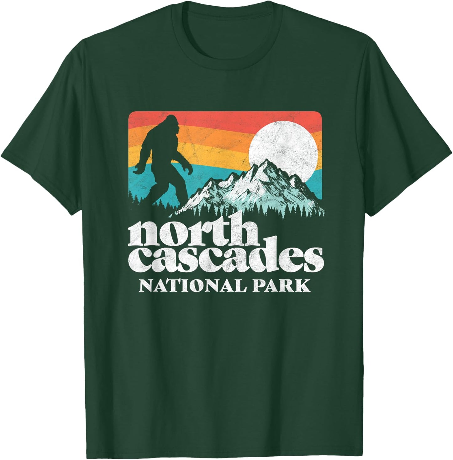 North Cascades National Park Bigfoot Mountains T-Shirt - T-Shirt | Forest