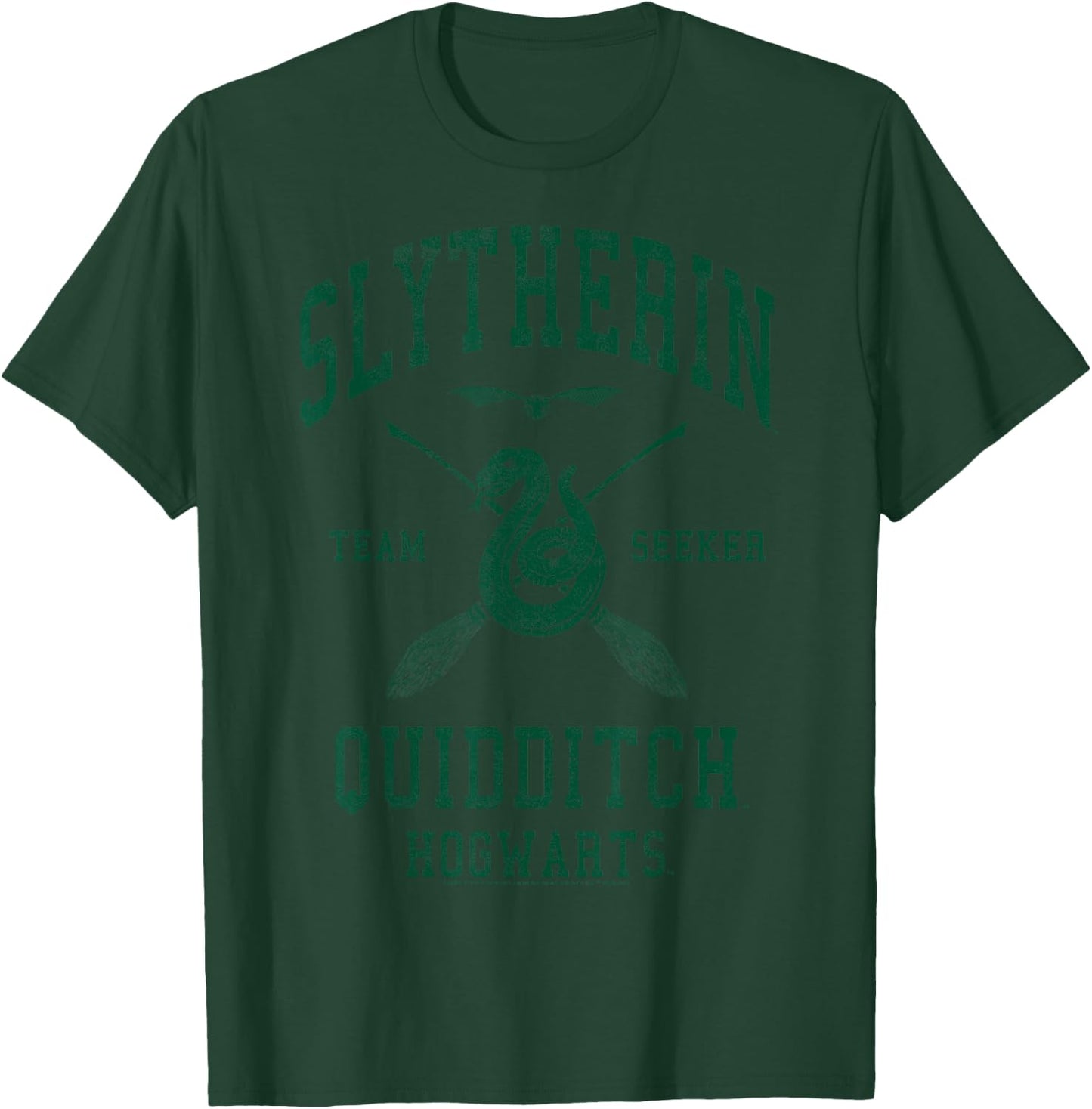 Harry Potter Slytherin Team Seeker Hogwarts Quidditch T-Shirt - T-Shirt | Forest
