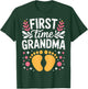 First Time Grandma Becoming Nana Baby Announcement Family T-Shirt - T-Shirt | Forest