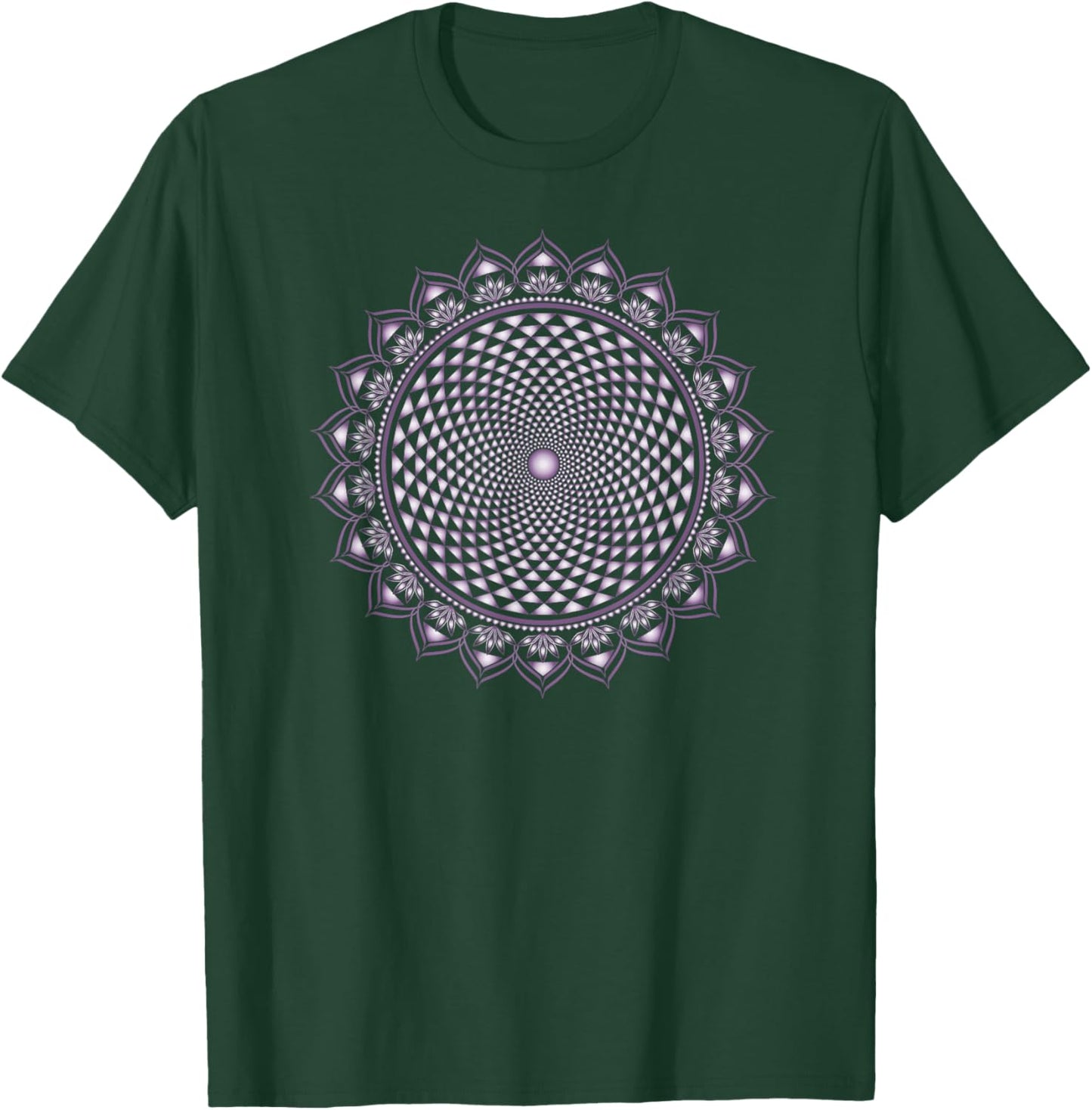 Crown chakra, lotus flower, meditation symbol, enlightenment T-Shirt - T-Shirt | Forest