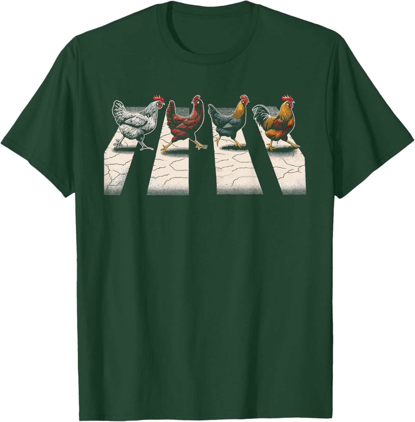 The Hens Retro Chicken Gifts Men Kids Women Funny Chicken T-Shirt - T-Shirt | Forest