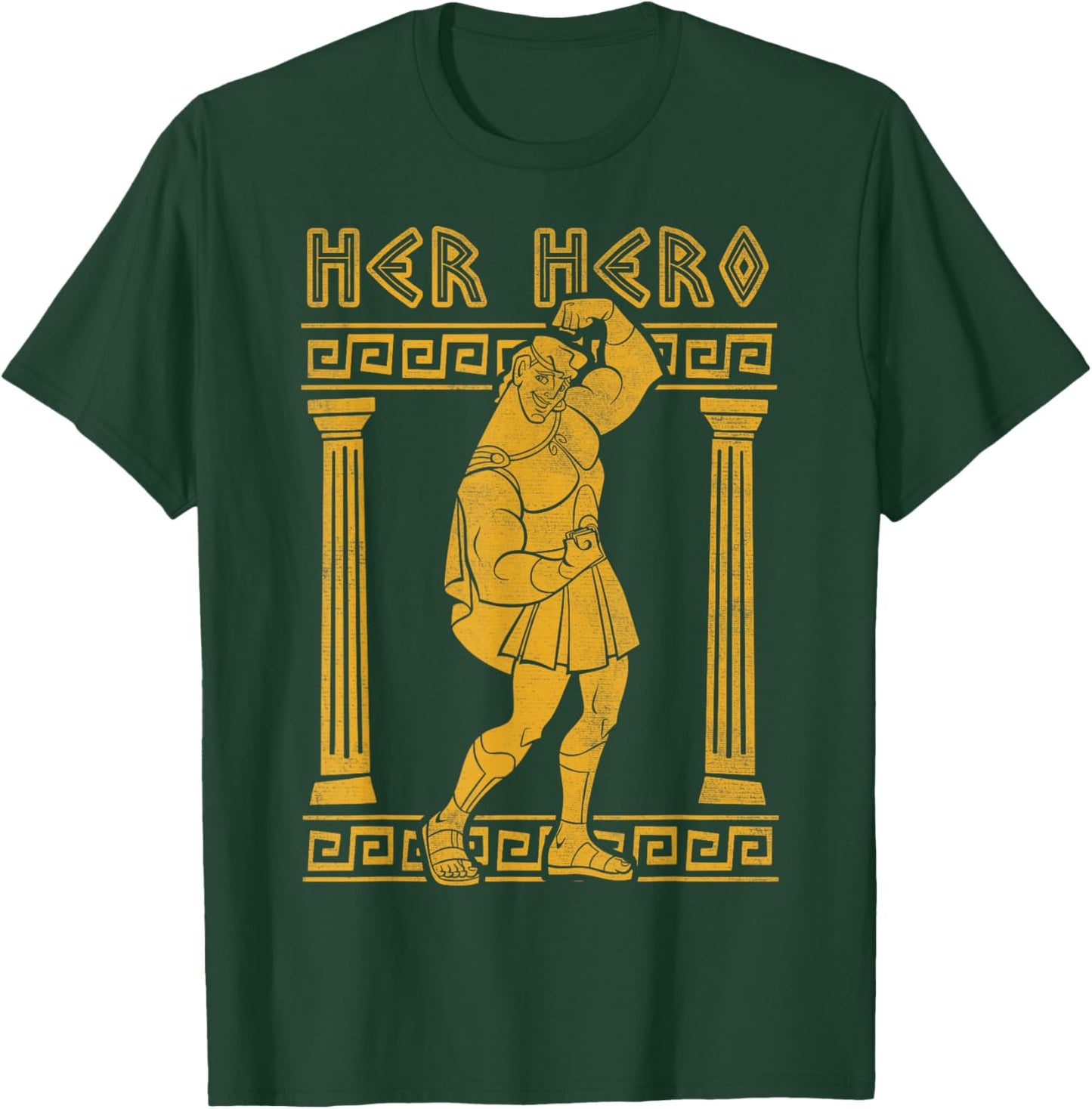 Disney Hercules Valentine's Day Hercules Her Hero Greek Pose T-Shirt - T-Shirt | Forest