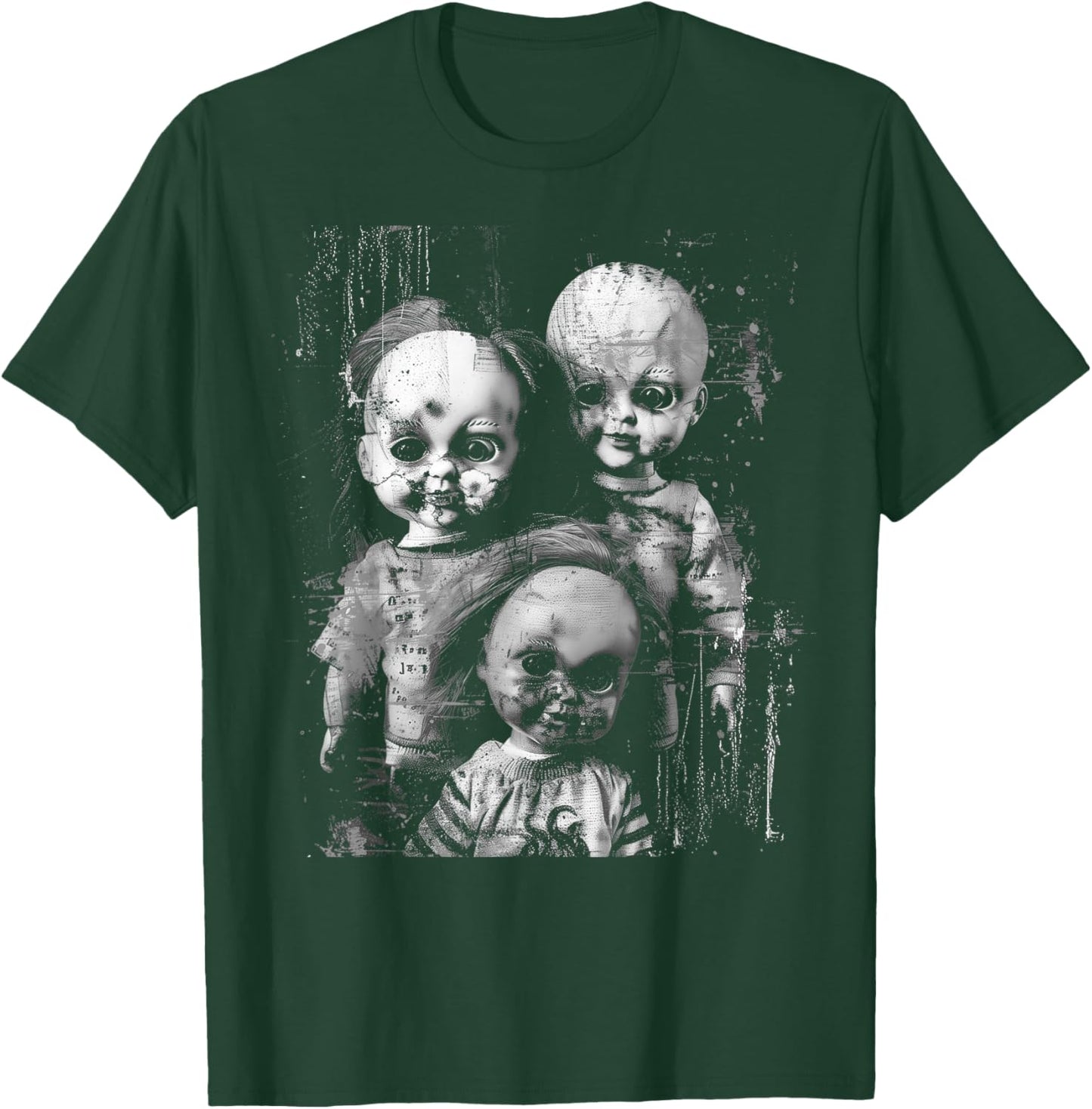 Haunted Creepy Doll Horror Toy Halloween Goth Alt Scary Emo T-Shirt - T-Shirt | Forest