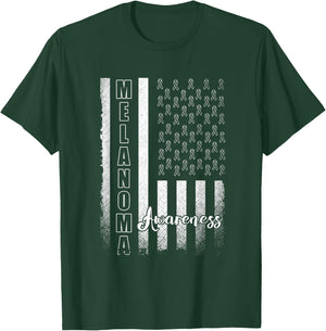 Melanoma Awareness Survivor Skin Cancer T-Shirt - T-Shirt | Forest