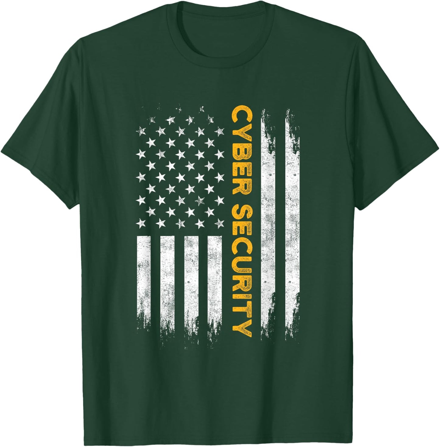 Cybersecurity IT Analyst US Art Certified Tech Security DA1 T-Shirt - T-Shirt | Forest