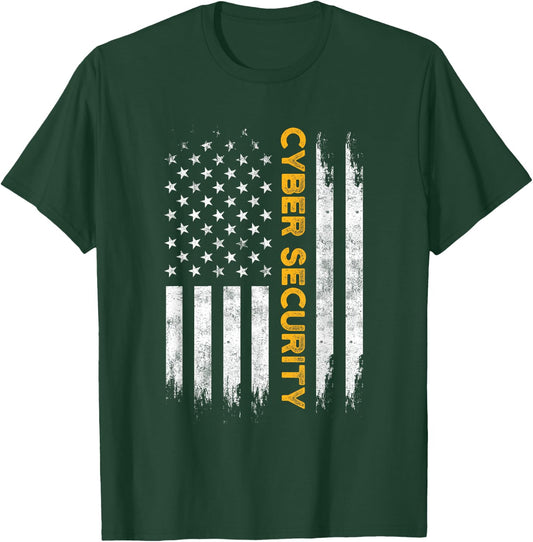 Cybersecurity IT Analyst US Art Certified Tech Security DA1 T-Shirt - T-Shirt | Forest