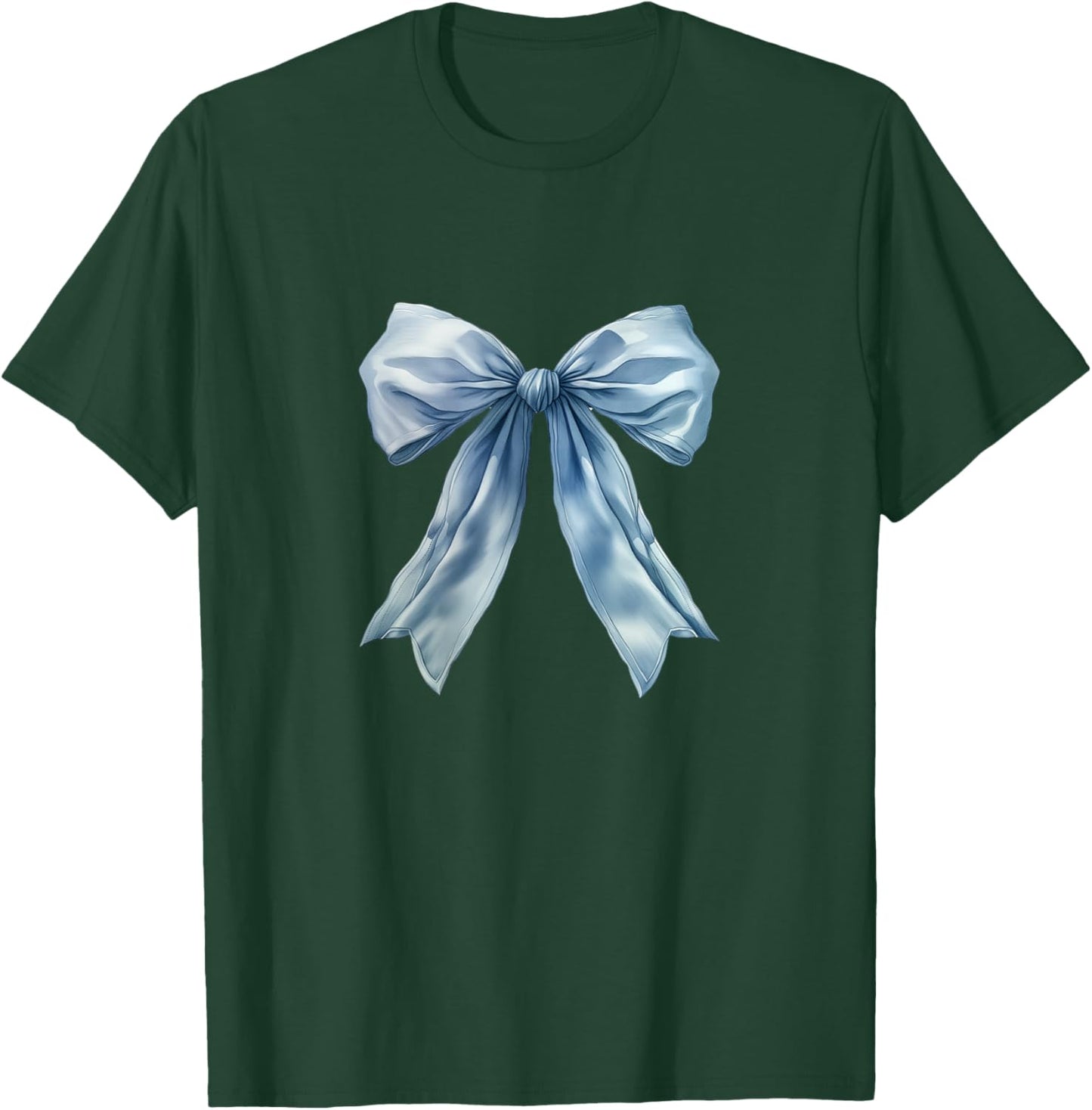 Baby Baby Blue Bow Cute Preppy Coquette Clean Girl Women T-Shirt - T-Shirt | Forest