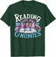 Cute Reading With My Gnomies,Funny Gnome Book Bookworm Lover T-Shirt - T-Shirt | Forest
