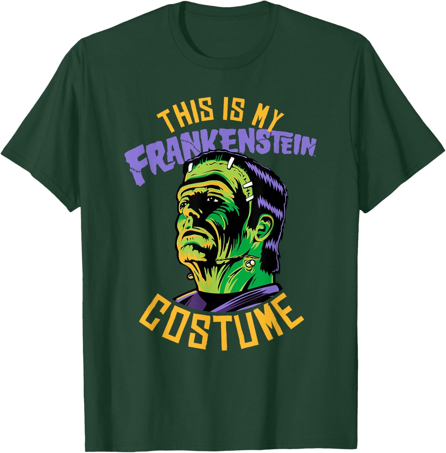 Universal Monsters This Is My Frankenstein Costume Halloween T-Shirt - T-Shirt | Forest