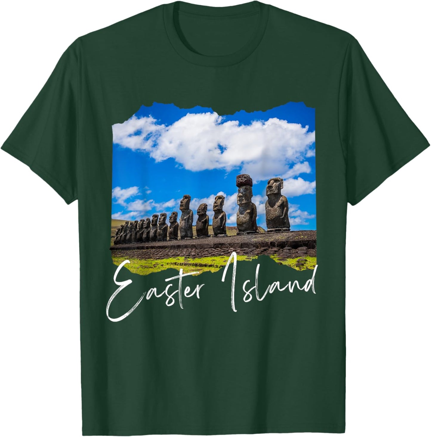 Retro Easter Island T-Shirt - T-Shirt | Forest