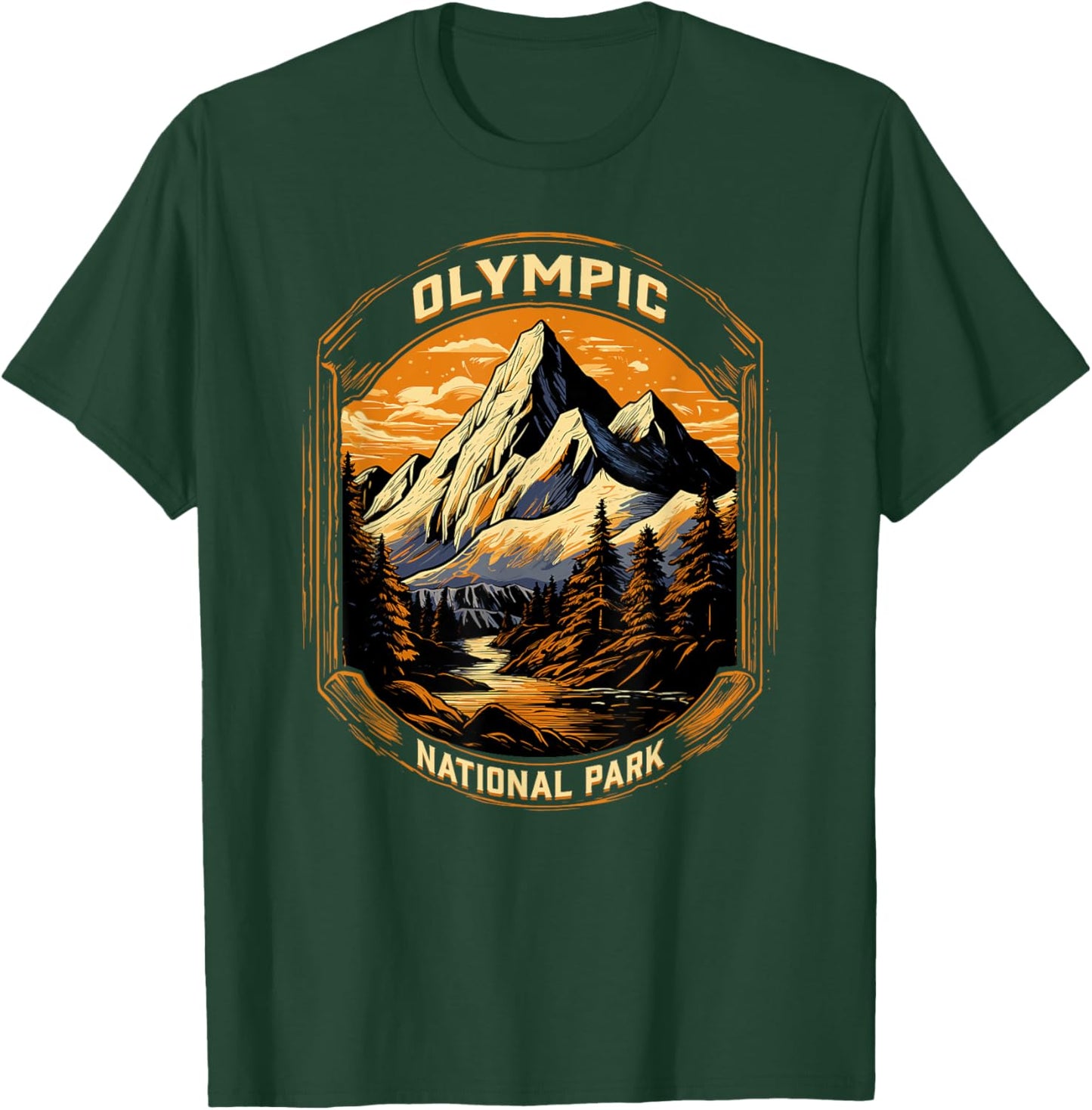 Olympic National Park Mountain River Tourist Souvenir T-Shirt - T-Shirt | Forest
