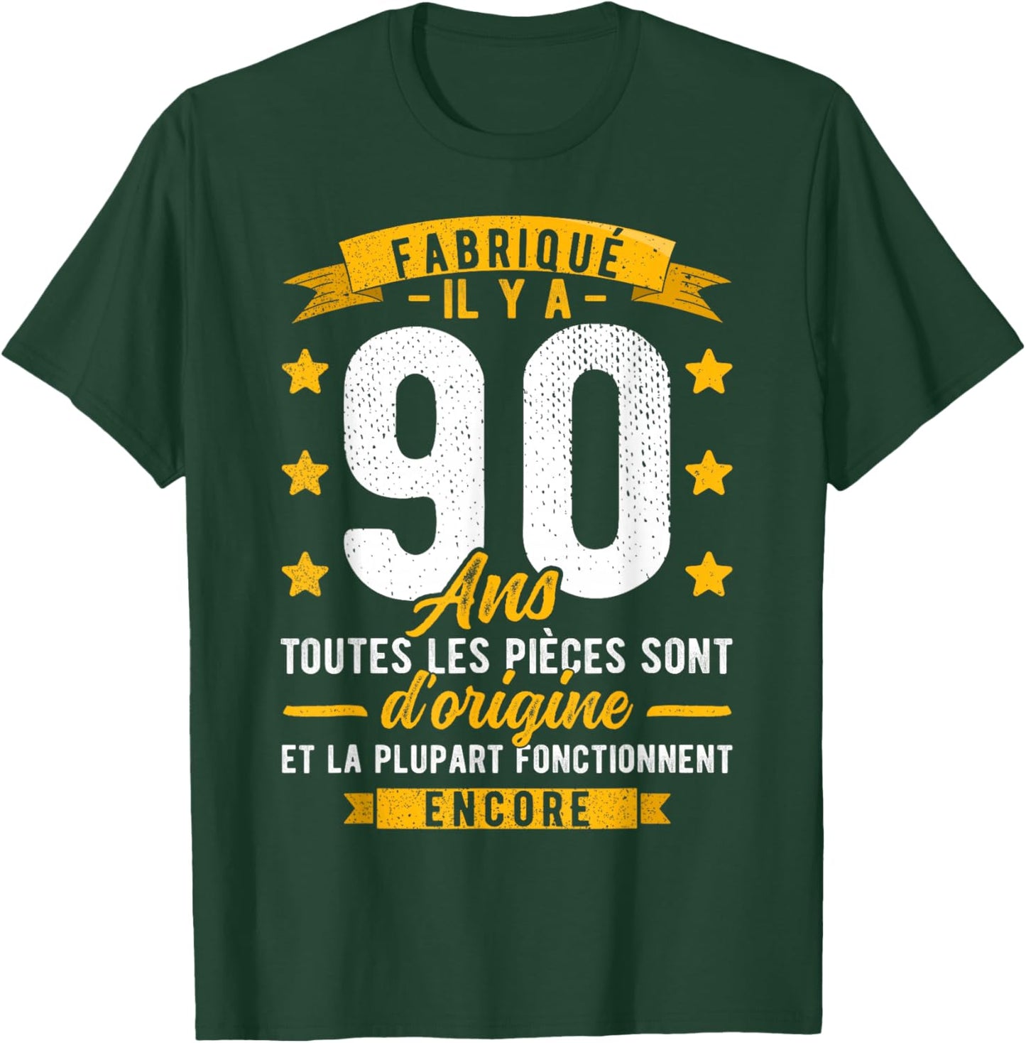 Made 90 Years Ago Birthday Man Joke 90 Years T-Shirt - T-Shirt | Forest