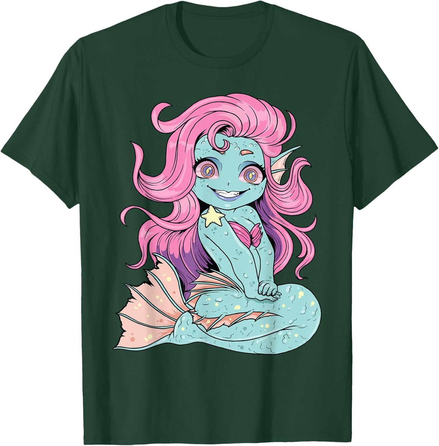 Pastel Goth Mermaid Shirt Kawaii Zombie Mermaid Cute Witchy T-Shirt - T-Shirt | Forest