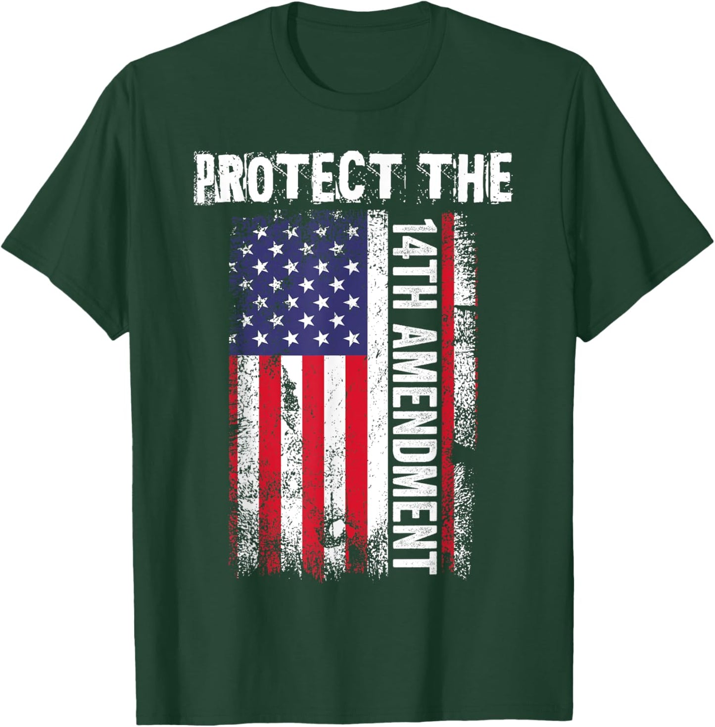 Protect the 14th Amendment Constitution US Flag T-Shirt - T-Shirt | Forest