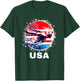 Swimming United States Team Apparel American Flag Swimming T-Shirt - T-Shirt | Forest