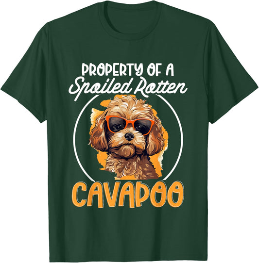 Cavapoo Dog Breed Pet Property of a spoiled rotten Cavapoo T-Shirt - T-Shirt | Forest