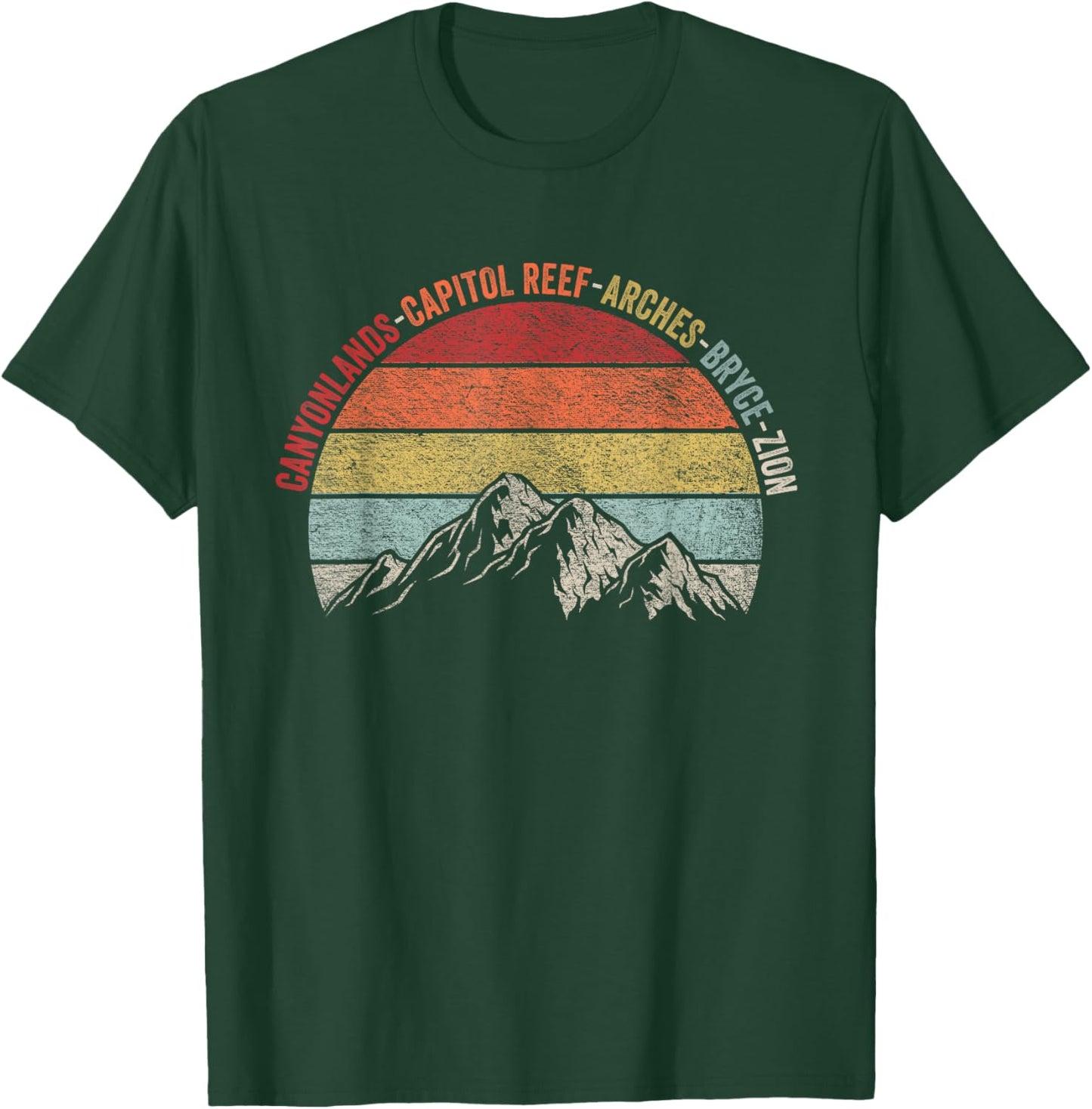 Vintage Utah Souvenir Big 5 Utah Mighty Five National Park T-Shirt - T-Shirt | Forest