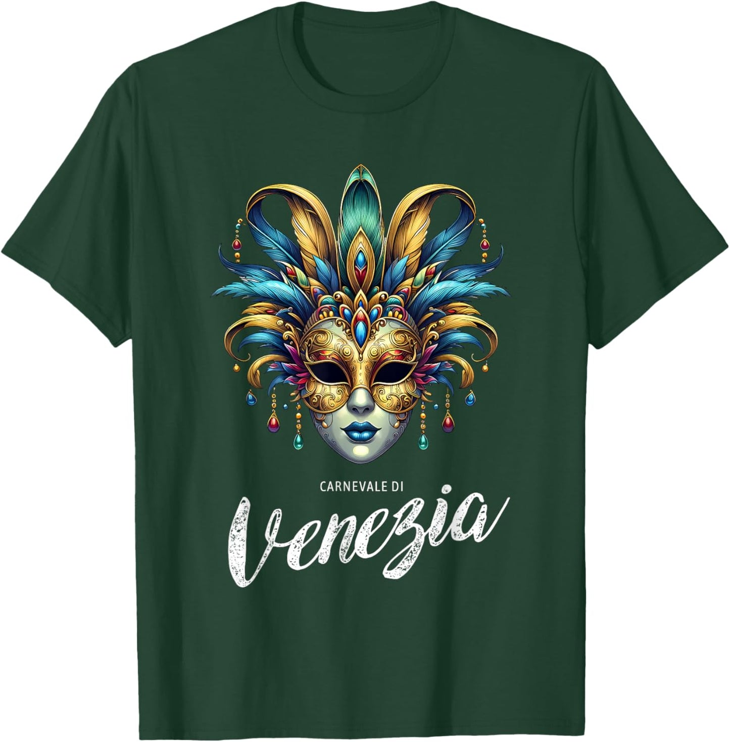 Carnevale di Venezia Carnival of Venice Traditional Mask T-Shirt - T-Shirt | Forest