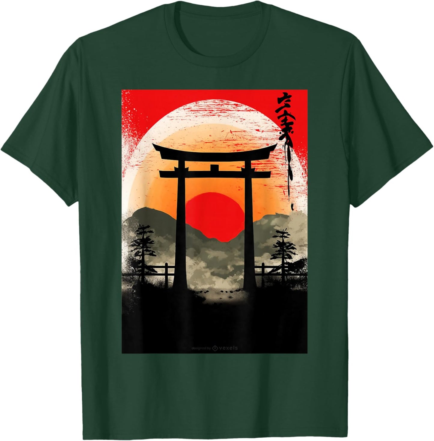 Japanese Tori Gate T-Shirt - T-Shirt | Forest