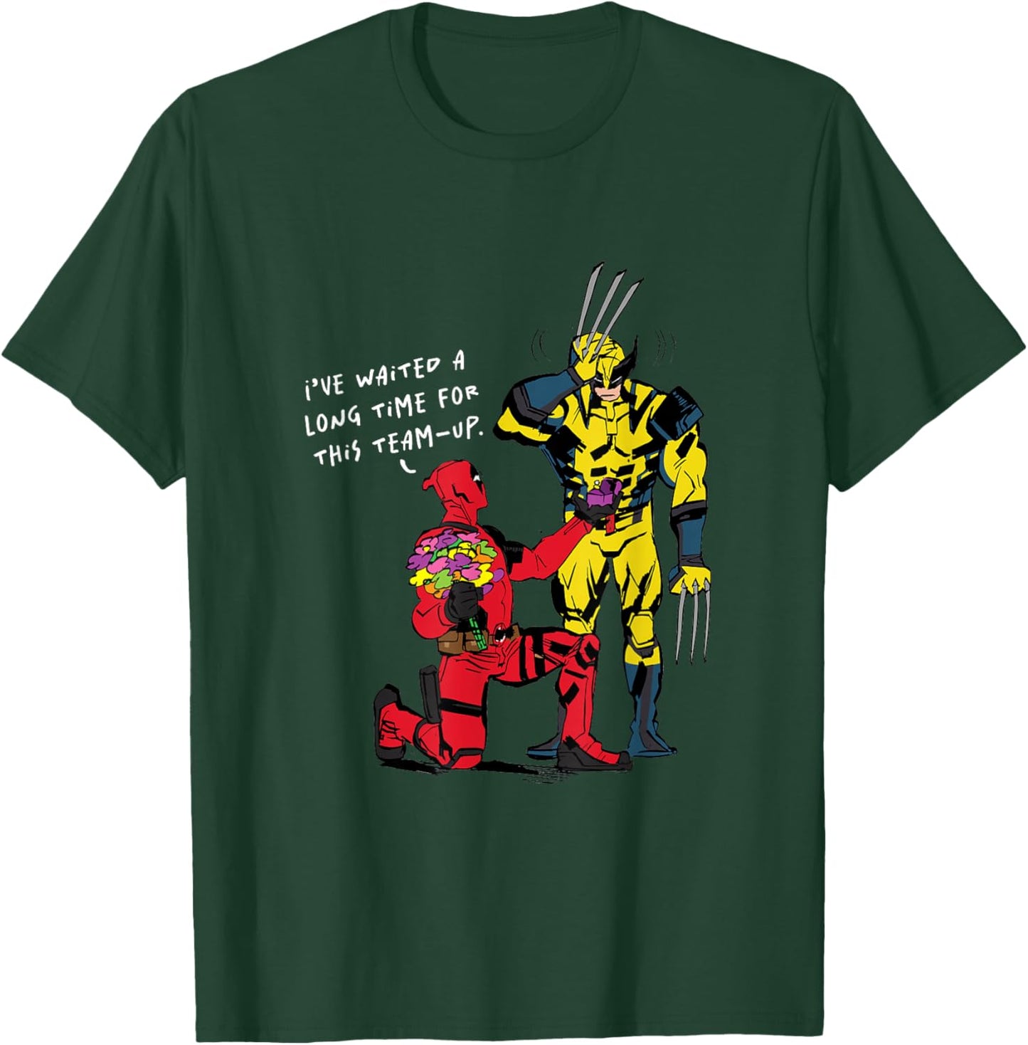 Marvel Studios Deadpool & Wolverine Team-Up Proposal T-Shirt - T-Shirt | Forest