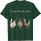 Funny Christmas Pun Three French Hens Chicken Puns T-Shirt - T-Shirt | Forest