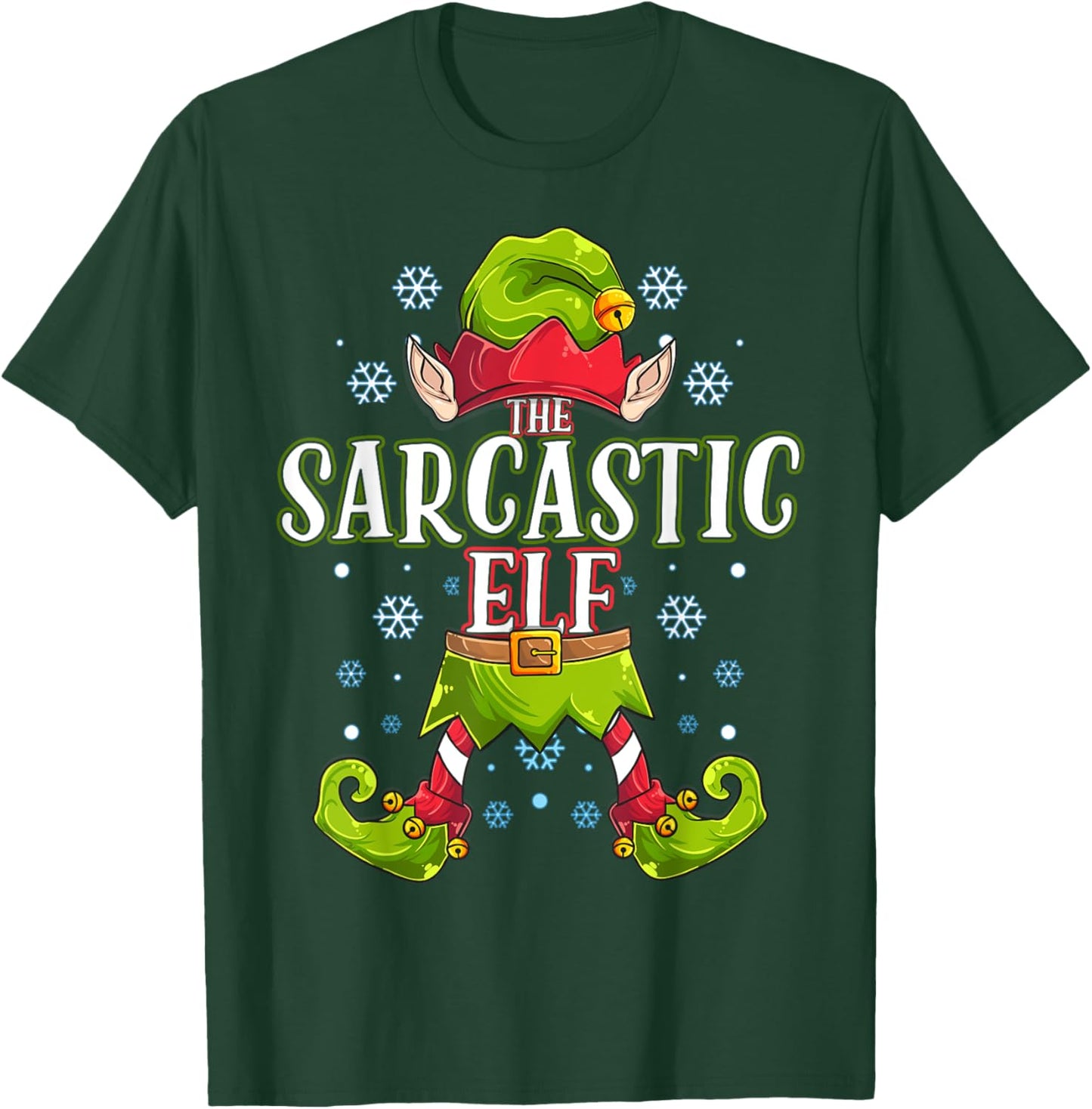 Sarcastic Elf Matching Family Group Christmas Party T-Shirt - T-Shirt | Forest