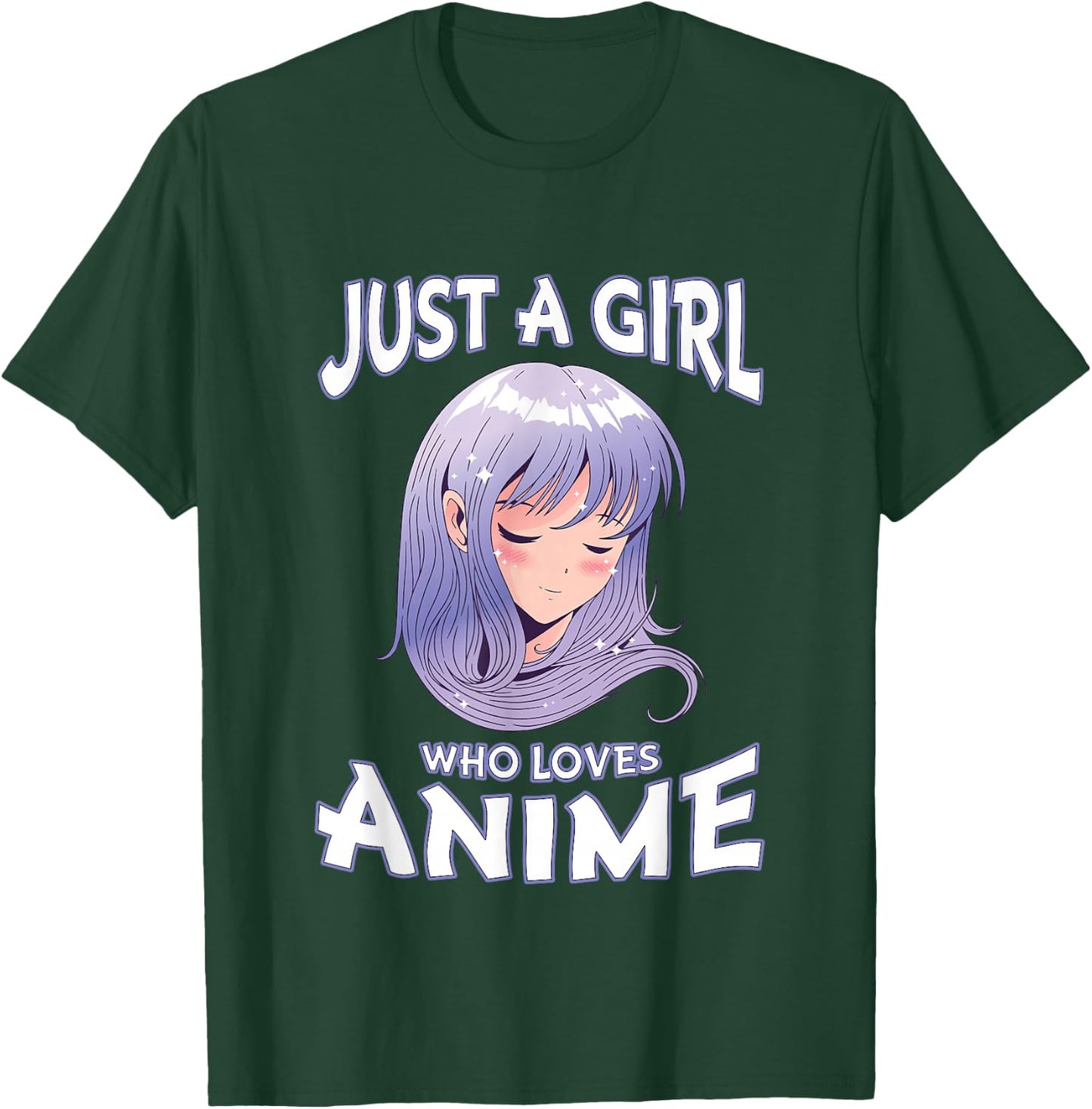 Just A Girl Who Loves Anime Gifts for Teen Girls Anime Merch Small T-Shirt - T-Shirt | Forest