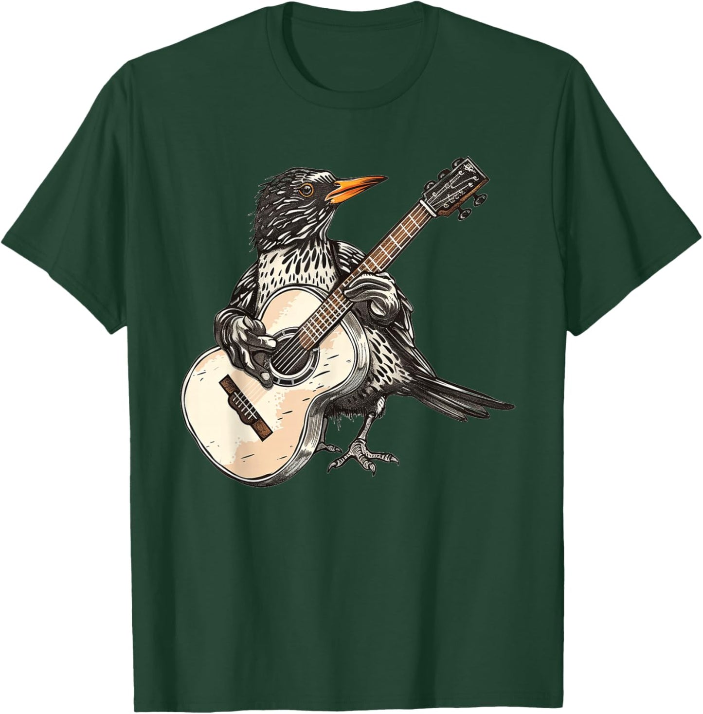 Starling Playing The Guitar T-Shirt - T-Shirt | Forest