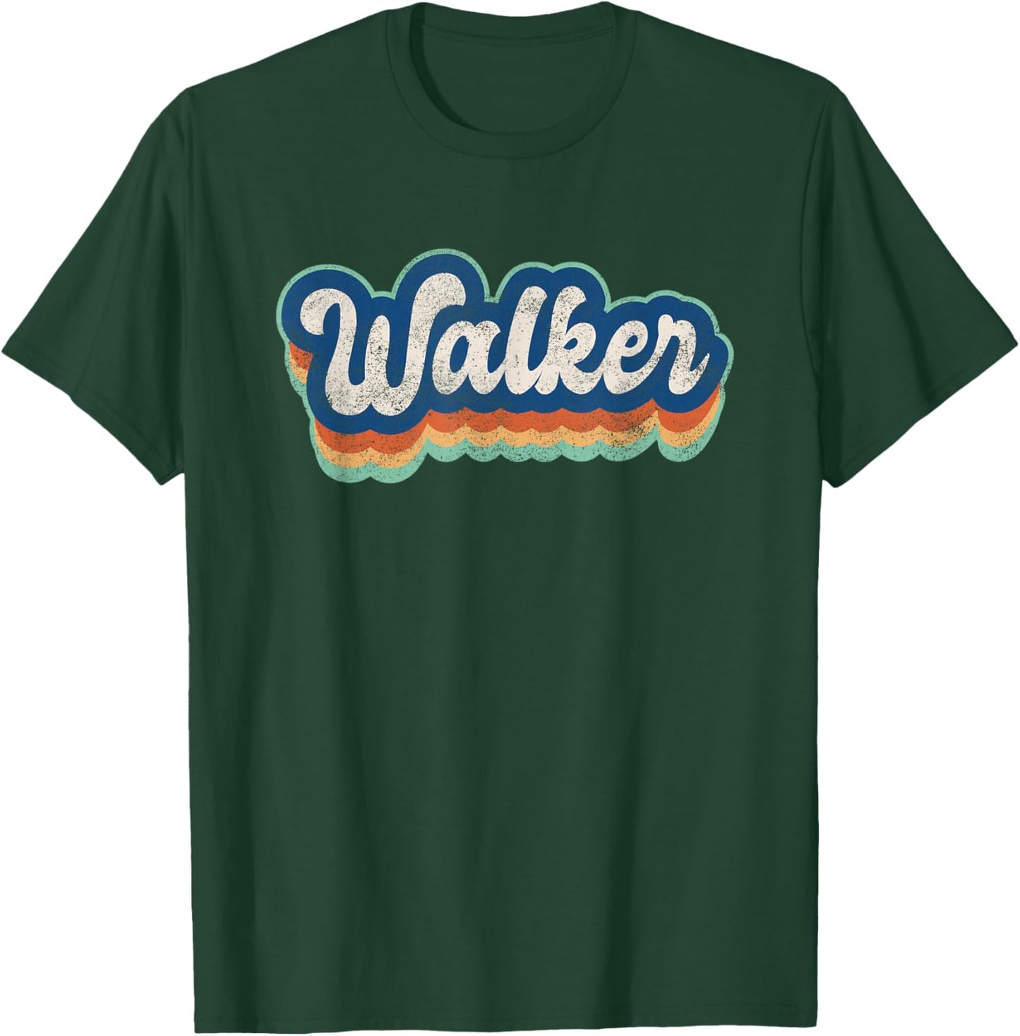 Walker First Name Boy Vintage Style 70s 80s Personalized T-Shirt - T-Shirt | Forest