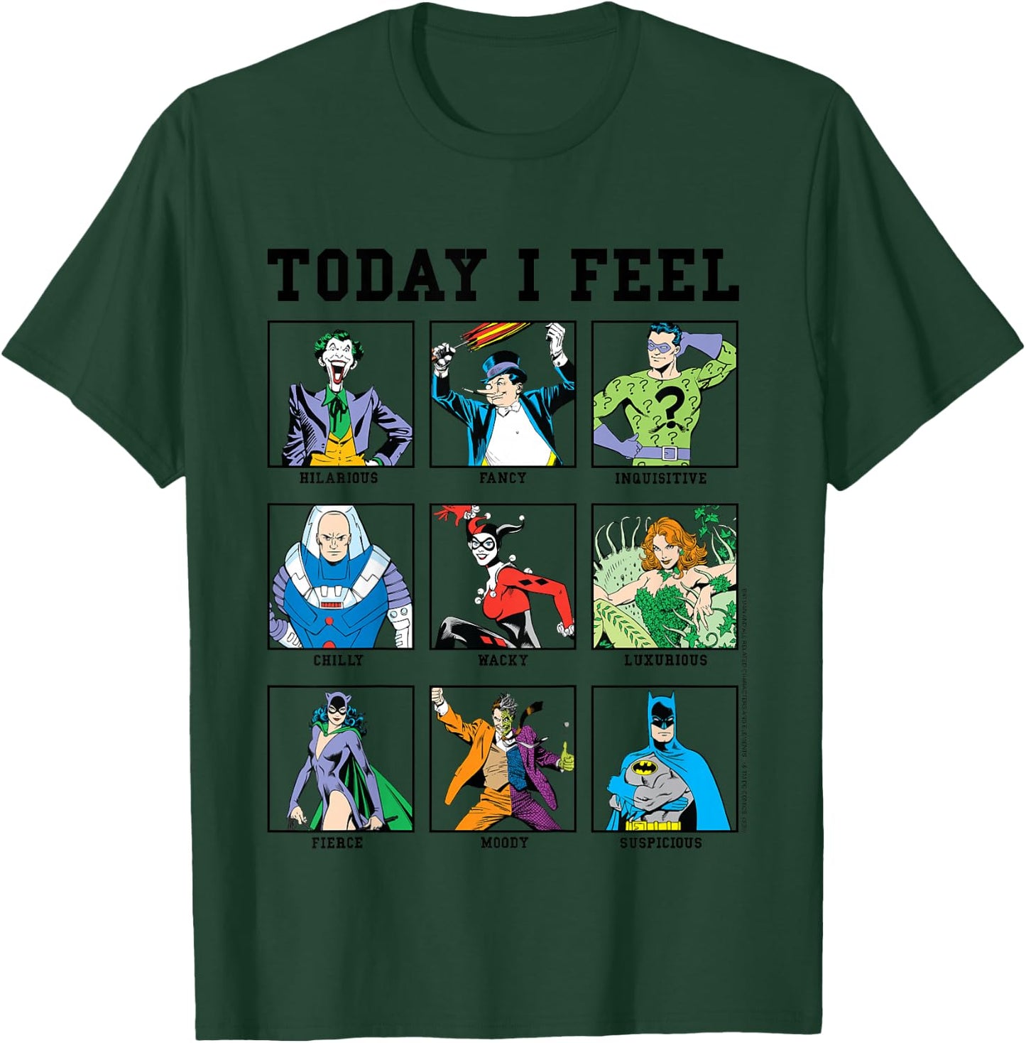 Kids DC Comics Batman Villains Today I Feel Emotional Box Up T-Shirt - T-Shirt | Forest